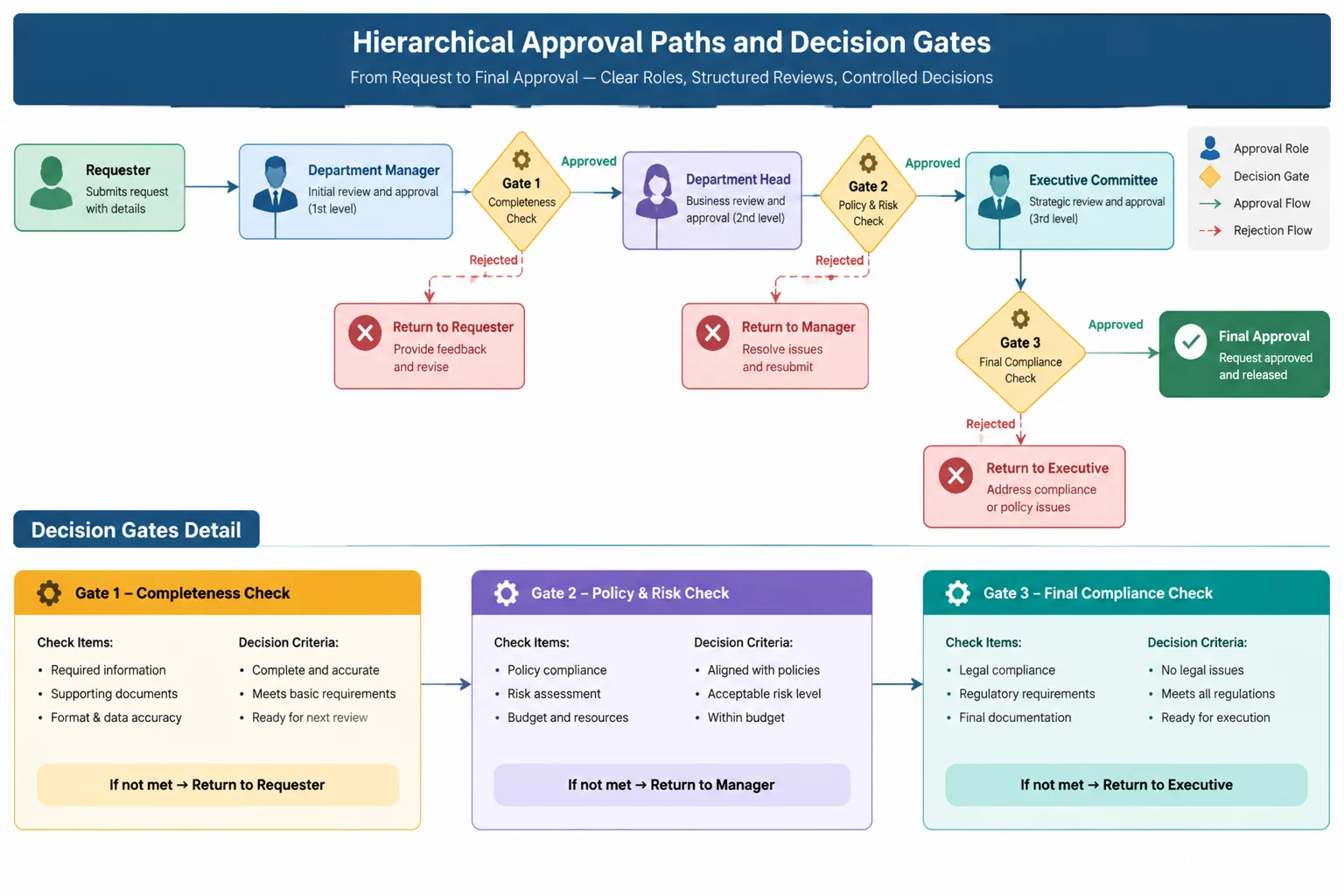 Approval workflow path blueprint
